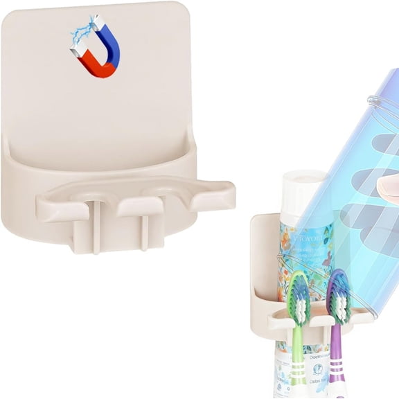 Cruise  Holder  for Cruise Ship Bathroom - Holds 2 Toothbrushes,  &  Cups - Compact Cruise Essentials 2025 2026 for Small Cabins - Lightweight Travel Accessories