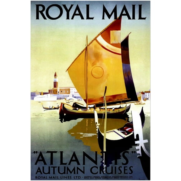 Cruise Line - Royal Mail - Vintage Travel Poster, Retro Posters (8x12Inches(US/CANonly))