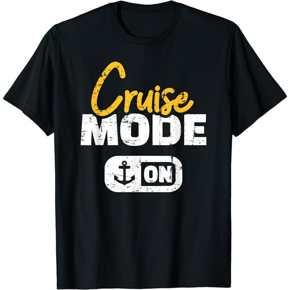 Cruise Mode On T-Shirt Black 2X-Large