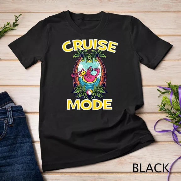 Cruise Mode Vacation Funny Family Cruising Sunset Unisex T-Shirt up to size 5XL