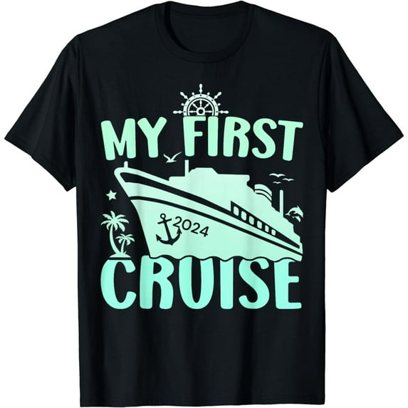 Cruise My First Cruise 2024 Cool Vacation Family Trip Cruise T-Shirt