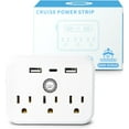 Cruise Power Strip Cruise Approved, No Surge Protector with 6 Plugs