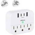 Cruise Power Strip with Foldable Plug, Outlet Extender 2 USB A 2 USB C