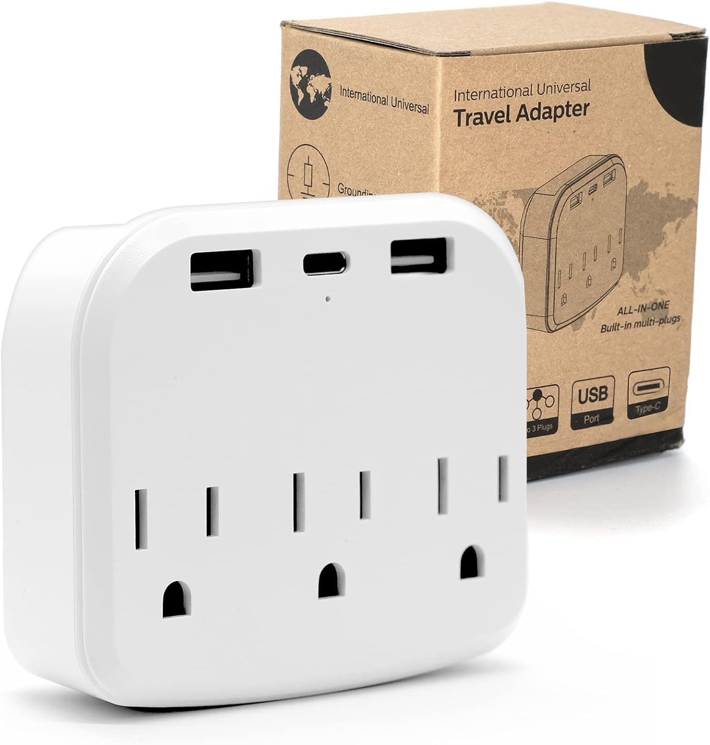 Cruise Power Strip No Surge Protector, 2 USB & 1 C Outlets, Multi Plug