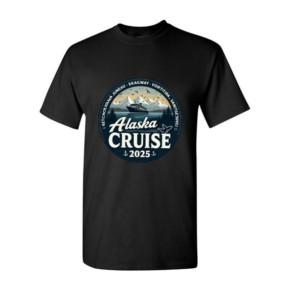 Cruise Ship Fun in Alaska Unisex T-Shirt, for men & women, up to size 5XL