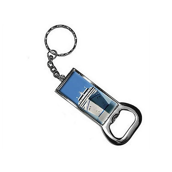 Cruise Ship On Ocean - Vacation Bottle Opener Keychain