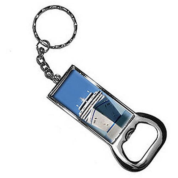 Cruise Ship On Ocean Vacation Keychain Key Chain Ring Bottle Bottlecap Opener