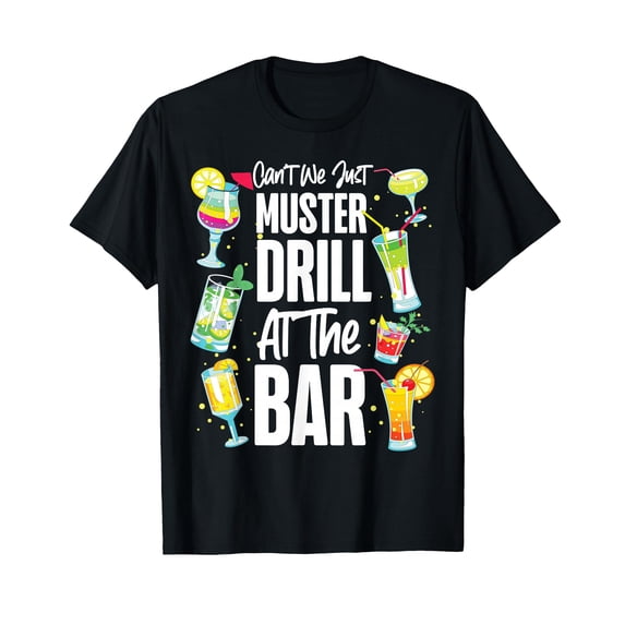 Cruise Ship Vacation Muster Drill Graphic T-Shirt for Fun Travel Enthusiasts