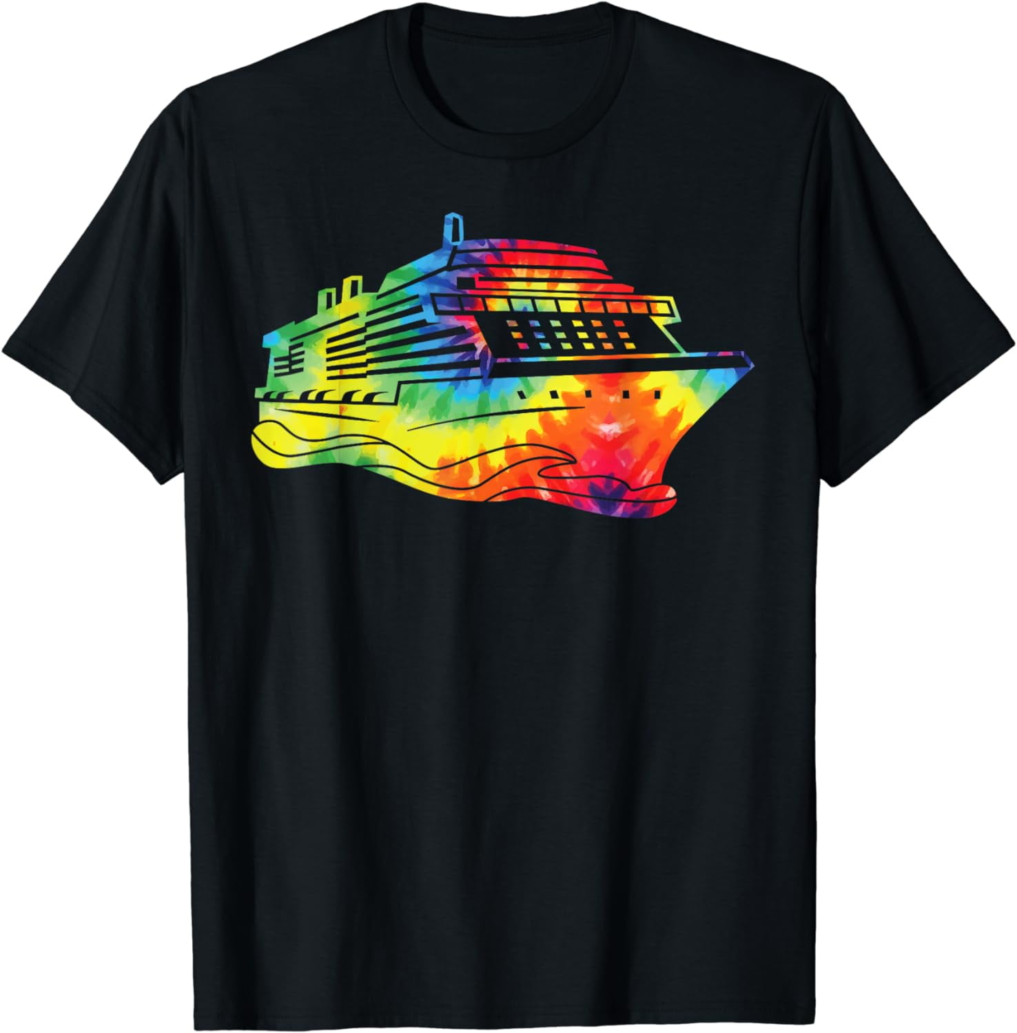 Cruise Ship Vacation Tie Dye 80s 90s Retro TShirt