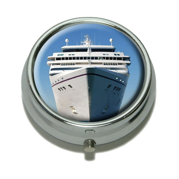Cruise Ship on Ocean - Vacation Pill Box