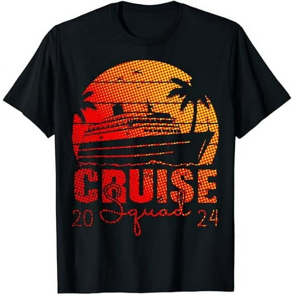 Cruise Squad 2024 Retro Family Reunion Birthday Party Trip T-Shirt