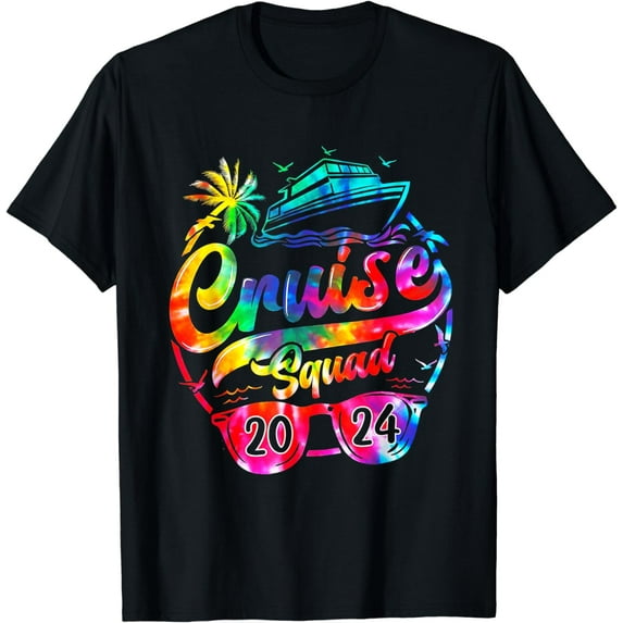 Cruise Squad 2024 Tie Dye Birthday Cruise Women Men Bday T-Shirt
