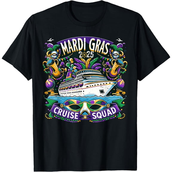 Cruise Squad 2025 Family Vacation Group Tee Women’s Mardi Gras, NOLA 25 Gift, Mardi Gras 2024