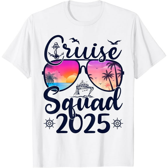 Cruise Squad 2025 Summer Vacation Matching Family Cruise T-Shirt Unisex S-5XL Hot Trending Shirt, Vintage Birthday Gift