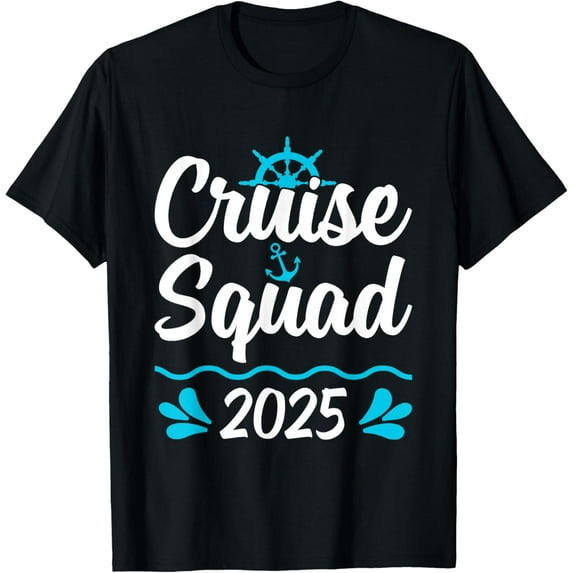 Cruise Squad 2025 Summer Vacation Matching Family Group T-ShirtMen's and women's gift, black and white T-shirt, size: Extra large S-4XL
