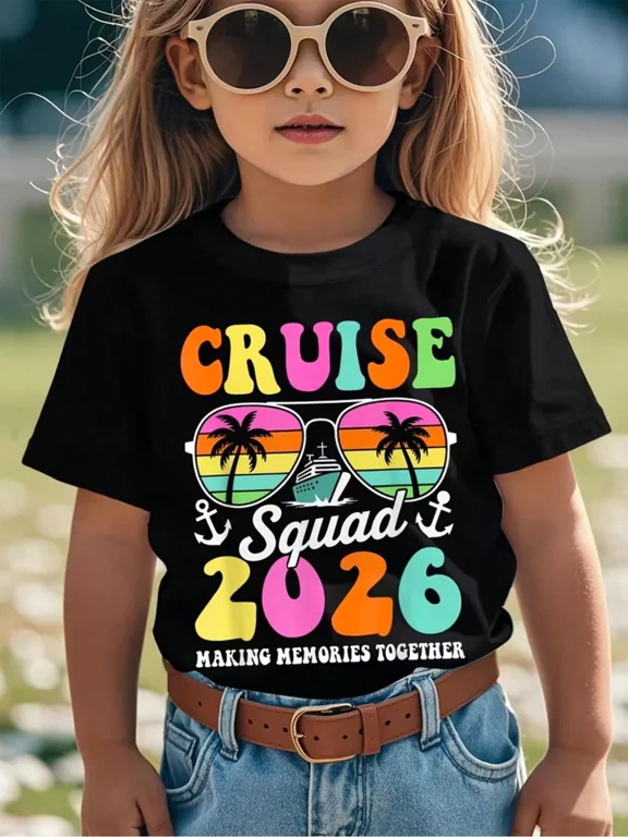 Cruise Squad 2026 Making Memories Together Graphic T Shirt For Kids Boys Girls Cute Funny Summer Vacation Holiday Gift Unisex Short Sleeve Cotton Tee