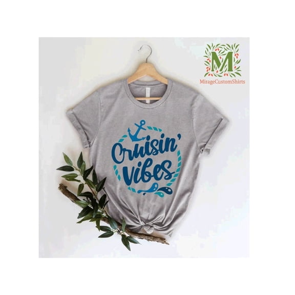 Cruise Tshirt, Cruise Family Shirts,Summer Vacation Shirt,Cruisin' Vibes Tee,Birthday Cruise Shirt,Cruise Travel T-Shirt,Friends Cruise Tees, Full Size S-5XL
