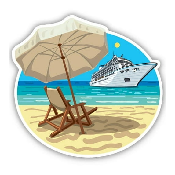 Cruise Vacation - 12" Vinyl Sticker Waterproof Decal