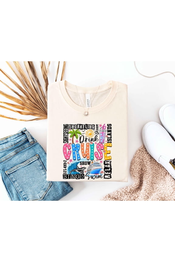 Cruise Vacation Shirt, Tropical Cruise Trip Graphic Tee, Snorkel Swim Island Beach Holiday Shirt, Comfort Colors Unisex Cotton T-Shirt, Size S-3XL