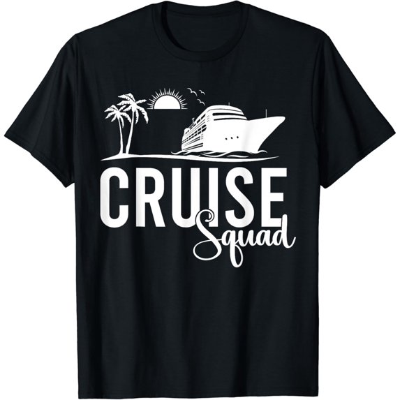 Cruise Wear For Women Cruise Tshirts Cruise Squad T-Shirt Black 3X-Large