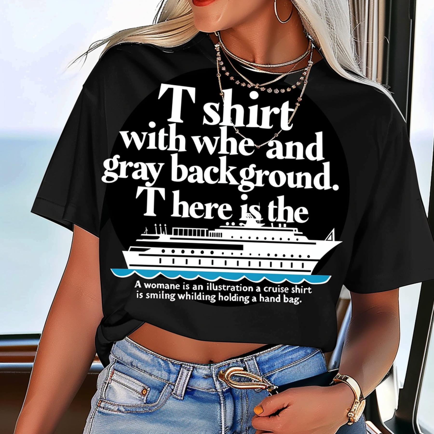 Cruise in Style: Black Tee with 'I love it when we're cruising together ...