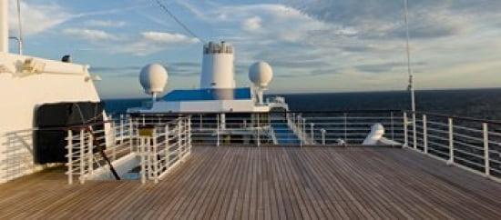 Cruise ship deck Bruges West Flanders Belgium Canvas Art - Panoramic Images (30 x 14)