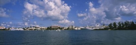 Cruise ships docked at a harbor Hamilton Bermuda Canvas Art - Panoramic Images (36 x 12)
