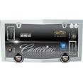 thumbnail image 1 of Chrome/Black Metal Cadillac Emblem/Logo License Plate Frame Car Truck, 1 of 3