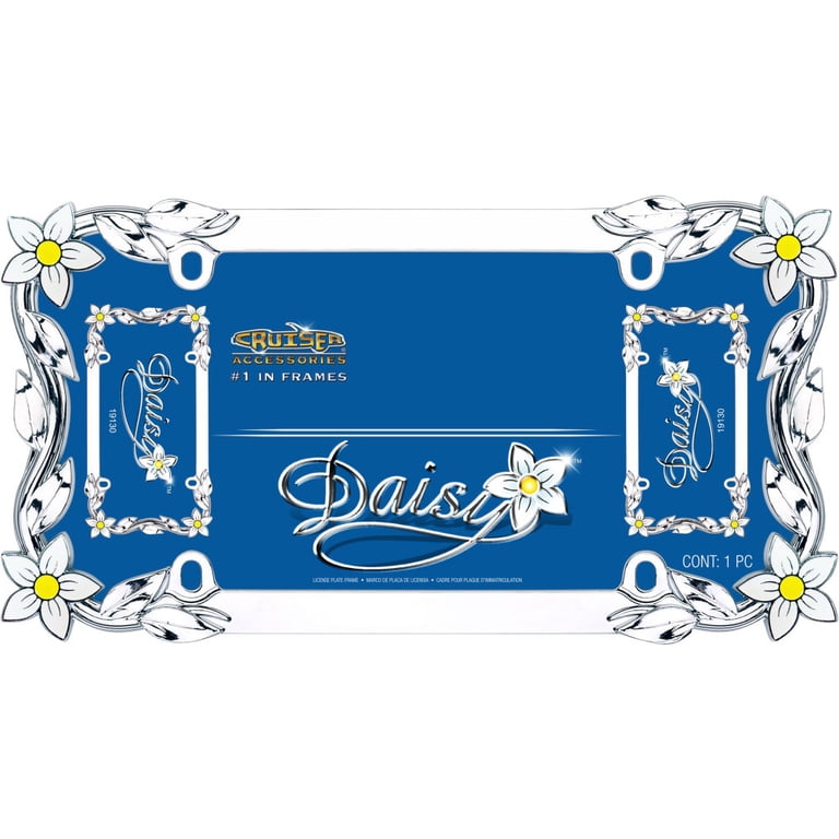 Cruiser AccessoriesÂ® Daisyâ„¢ Chrome/Painted License Plate Frame