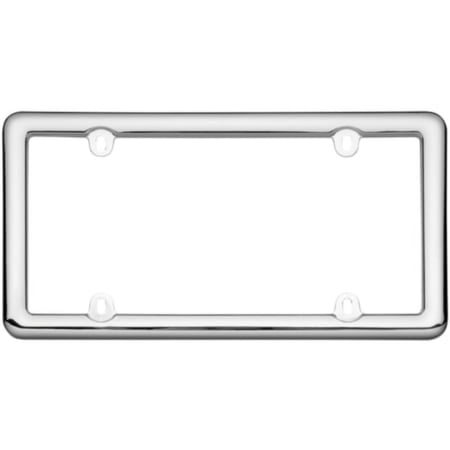 Cruiser Accessories 20643 Nouveau License Plate Frame- Chrome Plastic