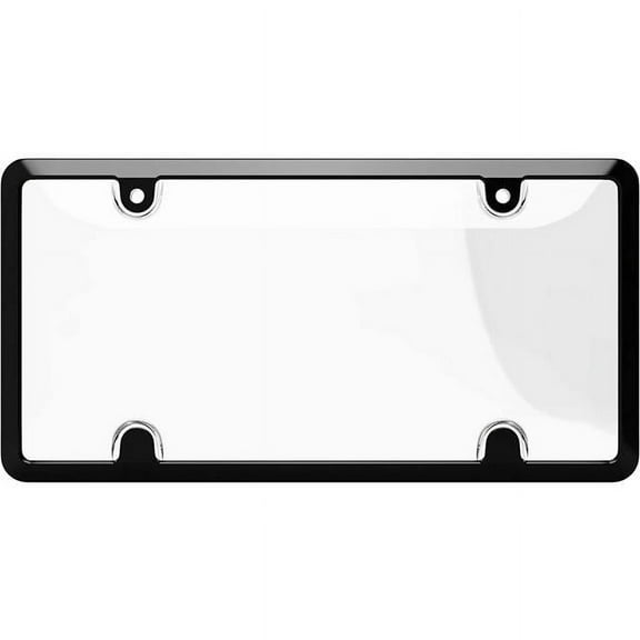 Cruiser Accessories 64051 Tuf Metal Combo License Plate Frame Shield/Cover, Black/Clear