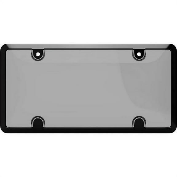 Cruiser Accessories 64052 Tuf Metal Combo License Plate Frame Shield/Cover, Black/Smoke