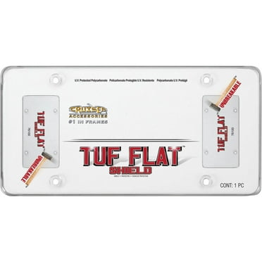 Cruiser Accessories 76100 Tuf Flat Shield License Plate Frame, Clear