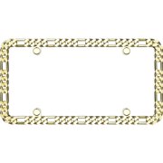 Cruiser Accessories 18370 Designer Chain License Plate Frame, Gold