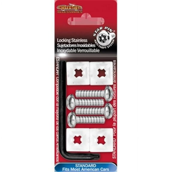 Cruiser Accessories Locking Fasteners- Standard-Stainless Star Pin-