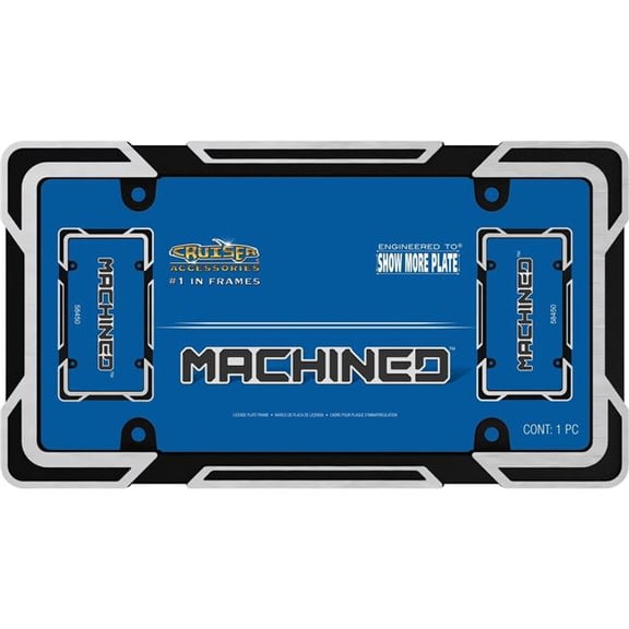 Cruiser Accessories 58450 Machined License Plate Frame, Black