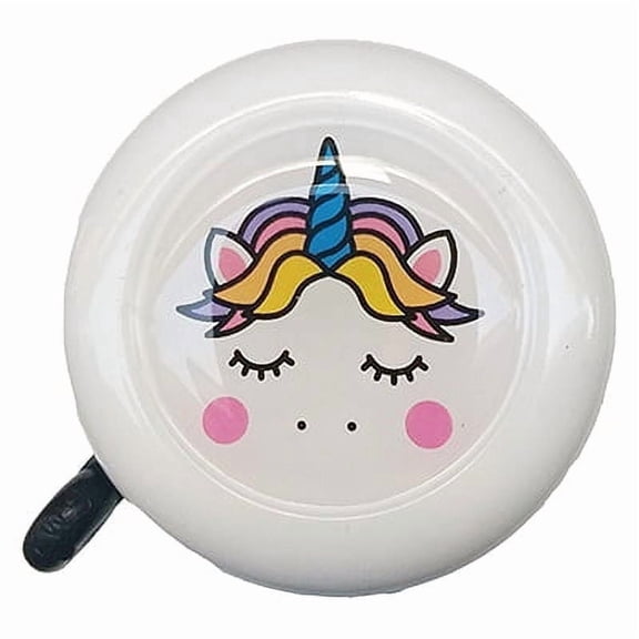 Cruiser Candy Fashion Bicycle Bell, Classic Steel Ringer with Loud Clear Sound, Stylish Bike Bell for Adults & Kids, Polished Steel, Style, Easy Install, Universal Fit for Handlebars - Unicorn