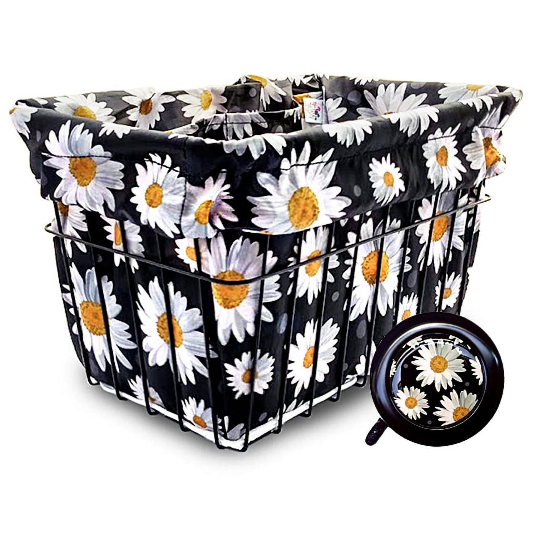 Cruiser Candy Bicycle Basket Liner Tote ,Beach Cruiser Basket Cover