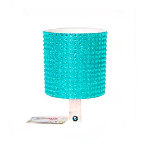 Cruiser Candy Rhinestone Bicycle Drink Holder, Cup Holder, Bicycle Cell Phone Holder, Super Sparkle, Super Snazzy, Super Fun Super Wow! - 6x6x6 - Blue