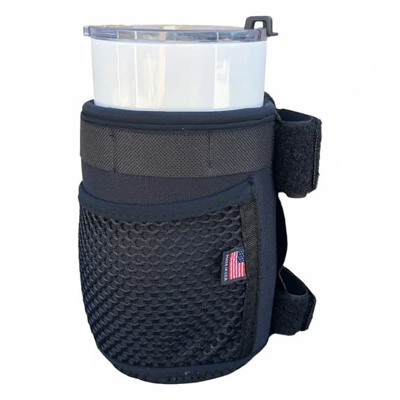 Cruiser Candy Freedom E-Bike Drink & Phone Caddy Insulated Drink Holder Black Hook & Loop Straps