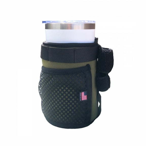 Cruiser Candy Freedom E-Bike Drink & Phone Caddy Insulated Drink Holder Olive Green Hook & Loop Straps