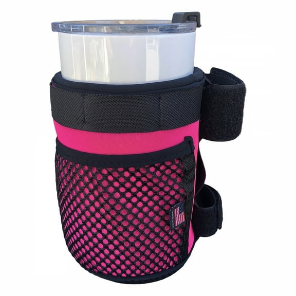 Cruiser Candy Freedom E-Bike Drink & Phone Caddy Insulated Drink Holder Pink Hook & Loop Straps