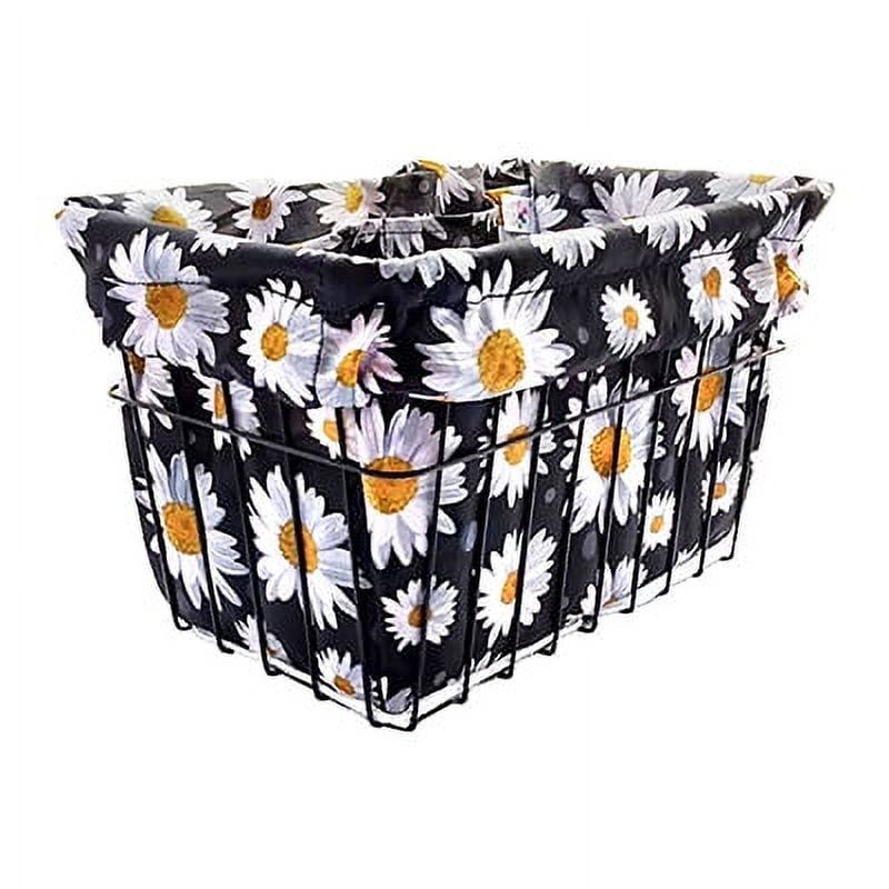 Bicycle Basket Liner - Paw Print Brown & Cream - Fits Front Beach Cruiser Basket