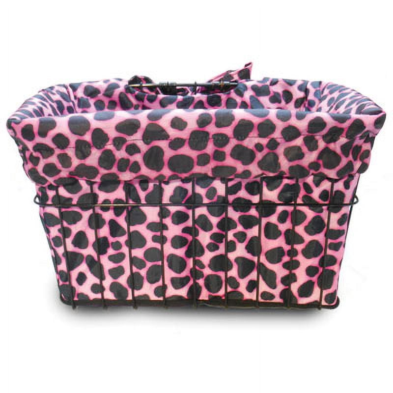 Cruiser Candy Pink Dalmatian Bicycle Basket Liner
