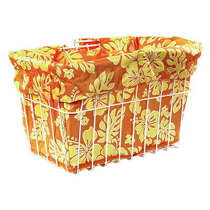 Cruiser Candy Yellow Hibiscus Bicycle Basket Liner