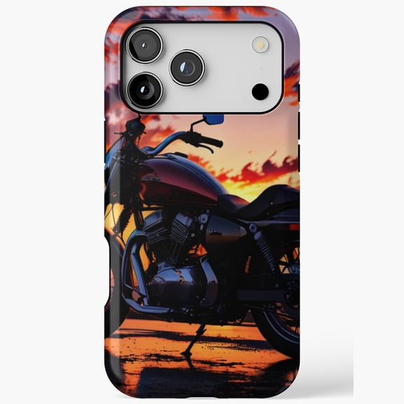 Cruiser Motorcycle Sunset Ride for iPhone Case 17 16 15 14 13 12 11 Pro Max