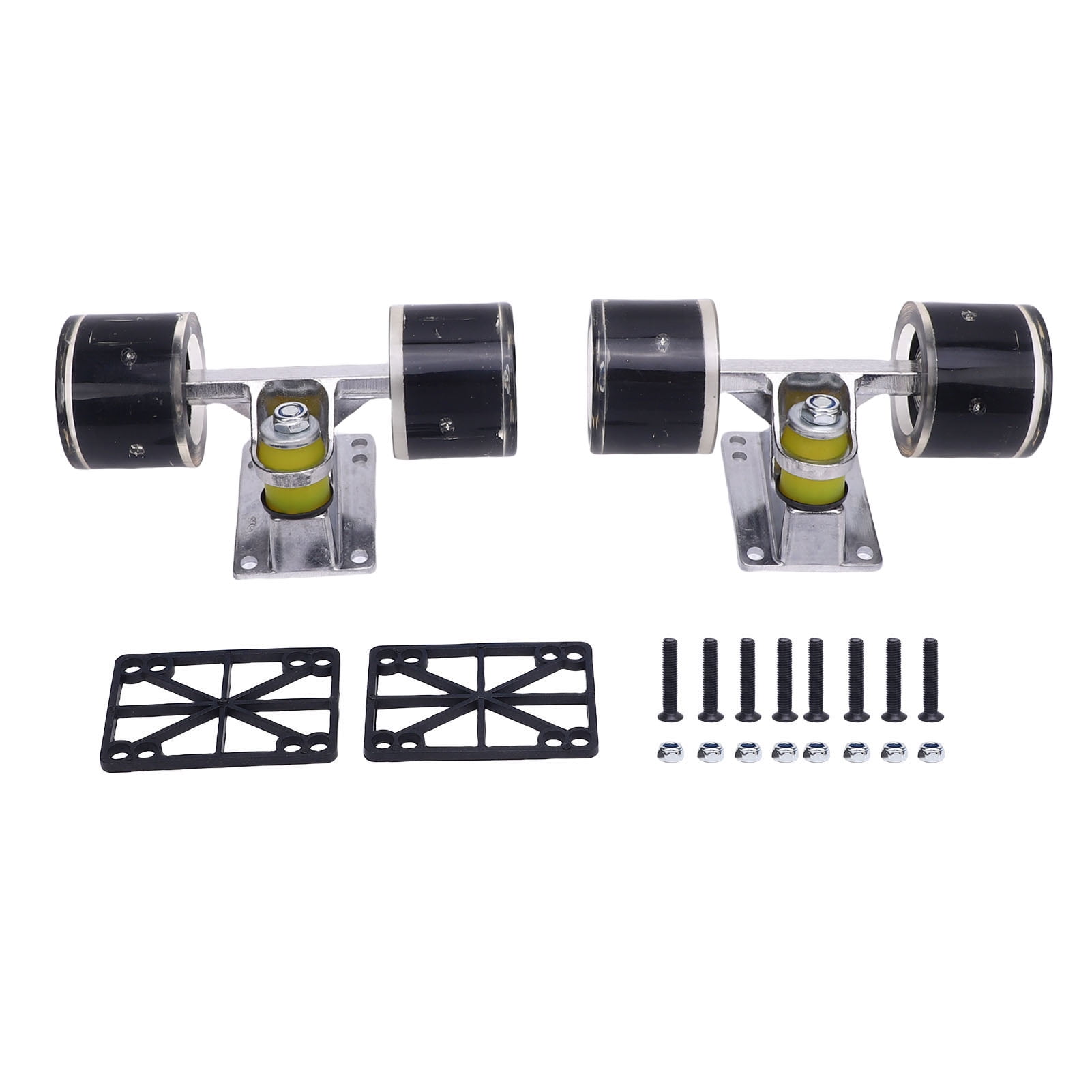 Set De Trucks Et Roues SUNGOOYUE | Aluminium 5 Pouces | Roues 45x35 Mm | Pour Skateboard Street | Argent