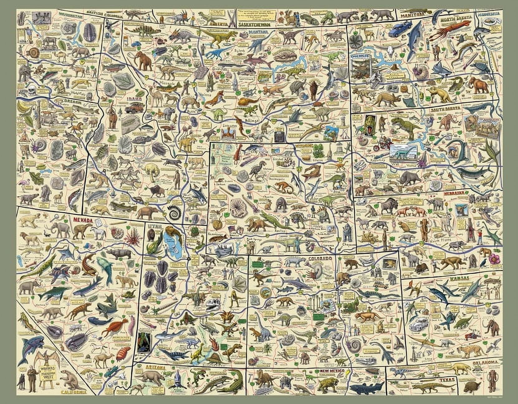 Prehistoric Map Cruisin' the Fossil Freeway Map: The Ultimate Prehistoric Road Map to ...