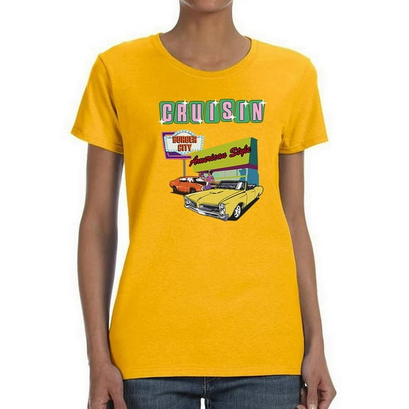 Cruisin Burger City T-Shirt Women -Smartprints Designs, Female 3X-Large