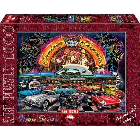 Cruisin' Classics - Neon Series 1000 Piece Puzzle